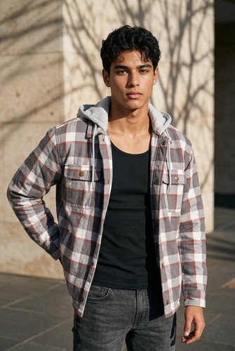 Levi boys plaid - boys, hooded