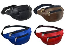 Real Leather Waist Bum Bag Money Belt Fanny Pouch Holiday Travel Wallet