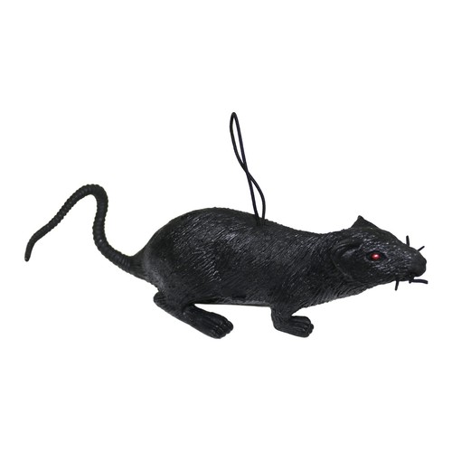 Black rubber halloween fake - black,