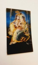 Holographic Changing RADHA & KRISHNA Hindu Gods Photo Spiritual Marriage 5.5x9cm