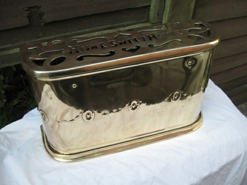 Antique brass victorian fire - antique,
