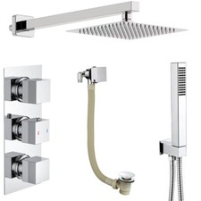 Chrome Square Triple Concealed