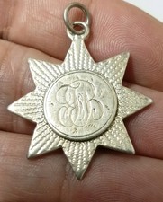 1906 antique solid silver star - 1906,