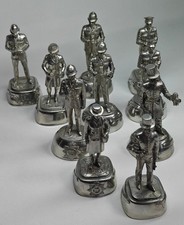 Set of 10 Vintage Pewter Chas