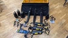 Dedolight DLH4 150W 3 Point Lighting Kit  - 3x heads 3x dimmers 3x stands & Bag