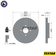 2x BRAKE DISC 92278203 FOR