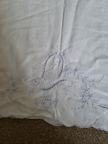 Vintage white cotton standard - white,