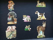 Collection Farm Animal l Paper Scraps Die Cut Decoupage various sizes Used 