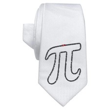 'Pi Number' White Tie /