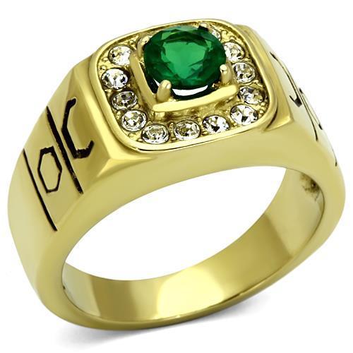 Mens emerald ring gold carat - gold,