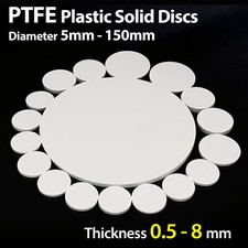 Ptfe plastic solid discs - solid, flat