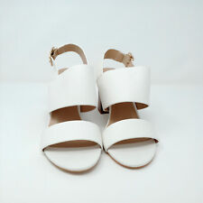 Primark White Strappy Block Heel Sandals Size 5 - New