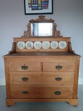 Antique Edwardian Style Dresser Antique Dressing Table Chester drawers wood