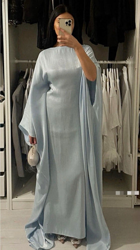 Women light blue long - blue, cape