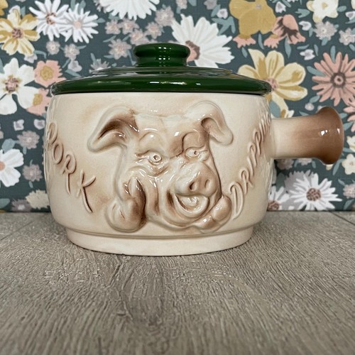 Sylvac pork dripping face - face, pot