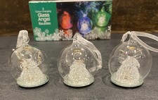 3 Colour Change Glass Angels