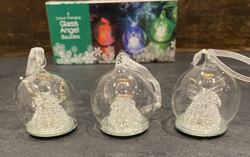 Colour change glass angels - 3,
