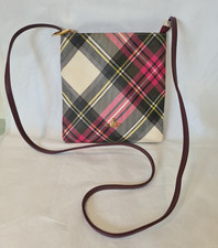 Vivienne Westwood Tartan Plaid Check Orb Embellished Square Crossbody Bag