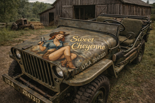 Photo 10x15 jeep wwii nose - photo,