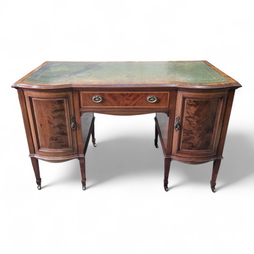 Victorian mahogany desk - desk, green