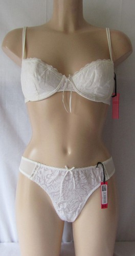 Ivory padded bra string - bra, thong