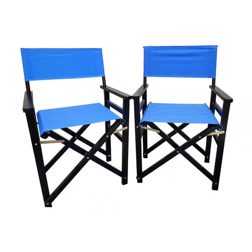 2pcs blue canvas outdoor - blue, wood
