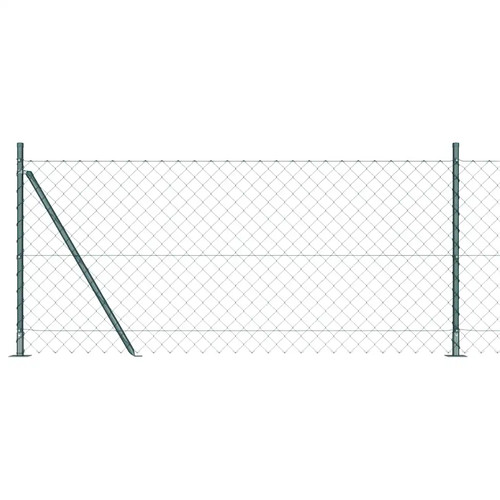 Chain link fence with posts - link,