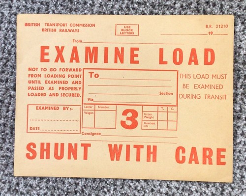 British railways wagon - wagon, label
