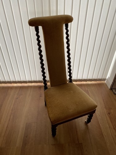 Antique victorian walnut prie - walnut,