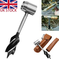 Durable Survival Tools Kit for Bushcraft Hand Auger Wrench Wood Drill Outdoor UK