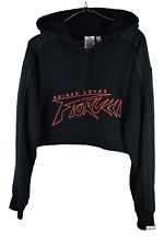 Adidas x Fiorucci Womans Cropped Hooded Sweatshirt Pullover Size UK 10 Sports