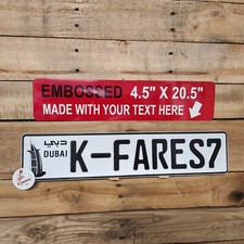 DUBAI, European license plate
