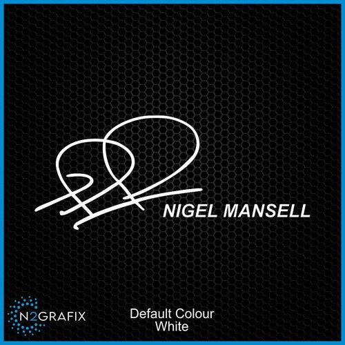 Nigel mansell autograph decal - nigel,