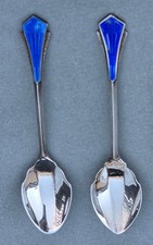 Pair Sterling Silver & Blue