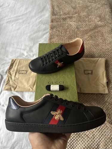 Gucci ace leather trainers - leather,
