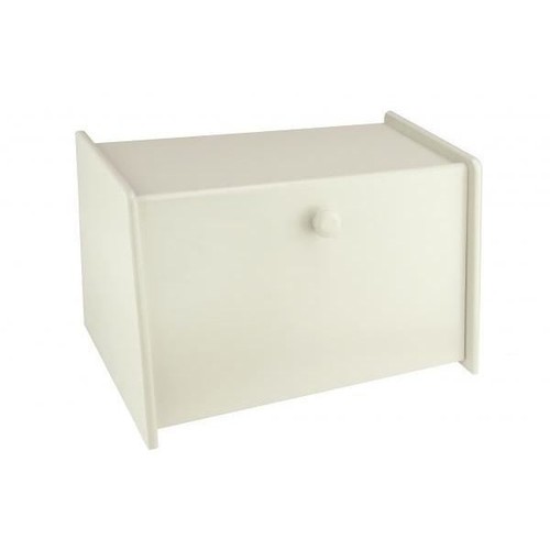 Cream wooden bread bin box - wooden,