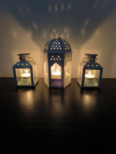 Set white metal tealight - white,