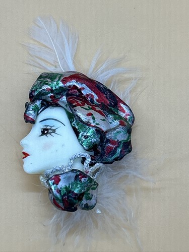 Art deco flapper lady face - art,