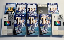 10 Blank VHS Tapes 180 200 240