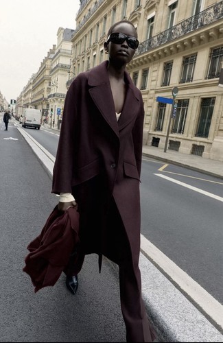 Zara women burgundy wool - women's,