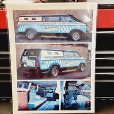 Vintage Magazine Cut Out. Vintage Conversion Van. D L Body Shop.