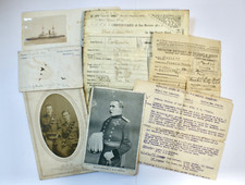 Job Lot WW1 Military Ephemera, RN Service Certificate, Battalion Orders, Photos