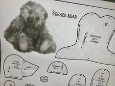 Mystery Traditional Jointed Teddy Bear Sewing Pattern Mystery Bear. Scraps.