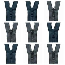 CLEARANCE SALE YKK No 5 OPEN ENDED CHUNKY  ZIPS  BLACK,NAVY,  10inch --34inch