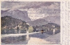 Bled with Lake Postcard 1943