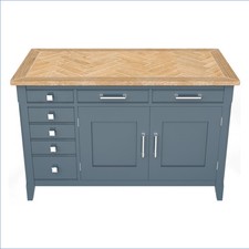 Blue & Oak Home Office Desk