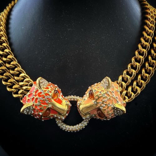 Crew necklace leopard - necklace,