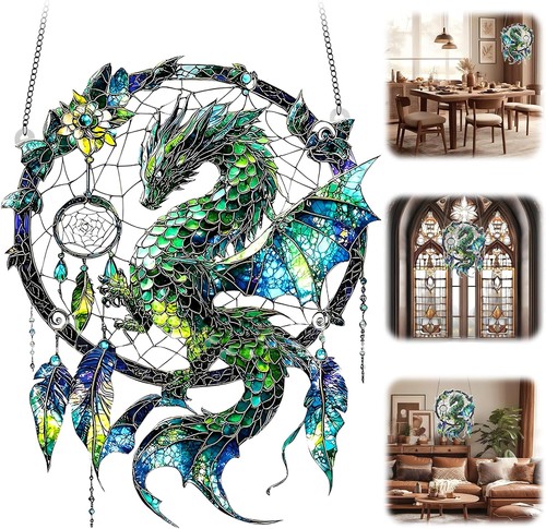 Dragon dreamcatcher suncatcher - dragon,