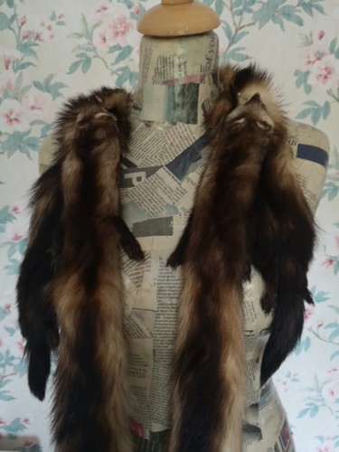Antique 1930s 40s fur stole - 1930s,