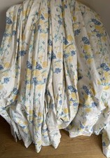 FABULOUS VINTAGE LAURA ASHLEY VERY WIDE CHARLOTTE SWEET PEA CURTAINS/ TIEBACKS
